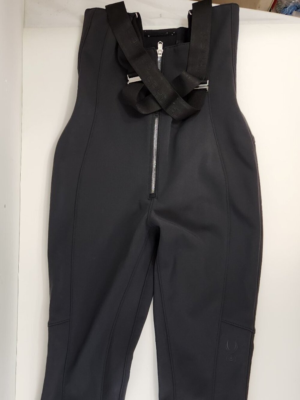 Spyder Womens Soft Shell Ski Bib Overalls Size 8 Black
